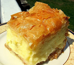 Greek pastry galaktoburiko